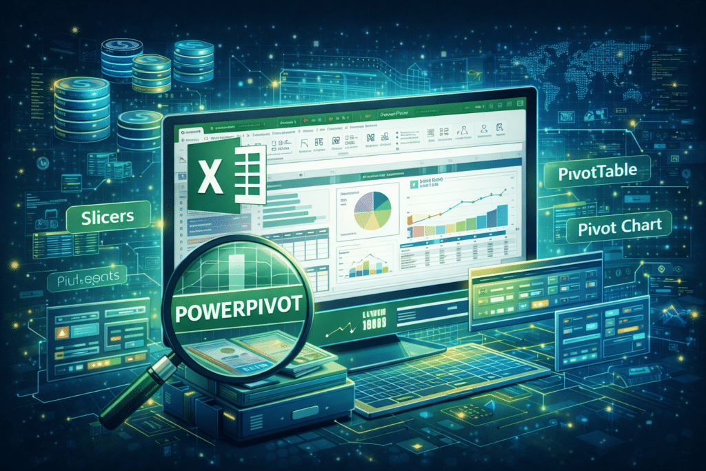 PowerPivot alapú adatmodell és dashboard Excelben