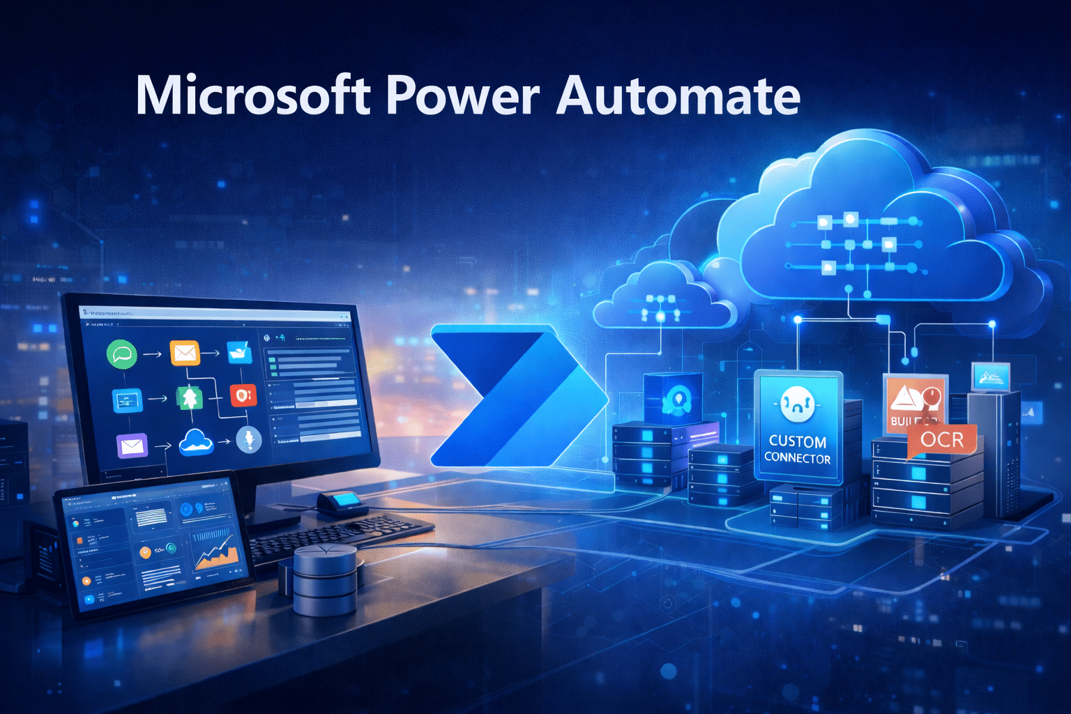 Microsoft Power Automate desktop és cloud automatizálási folyamat vállalati környezetben