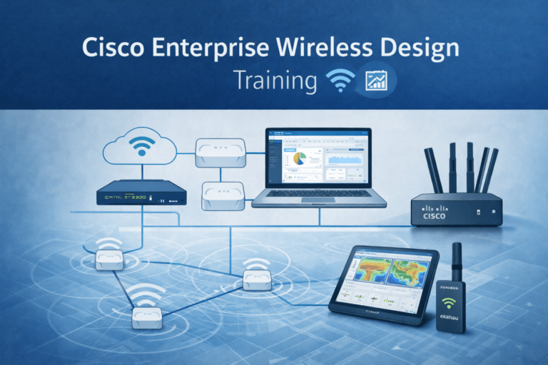 Cisco vállalati vezeték nélküli hálózat tervezési diagram site survey eszközökkel