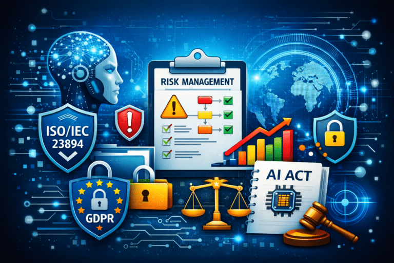 AI Risk Specialista képzés vizuál ISO/IEC 23894:2023 alapú mesterséges intelligencia kockázatkezeléshez